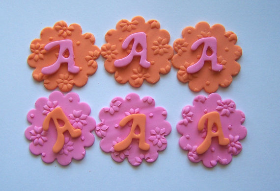 Monogram Letters for Fondant Cupcake Toppers Monogram Letters for Fondant Cupcake Toppers