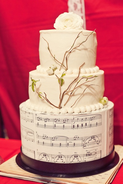Music Themed Wedding Cake