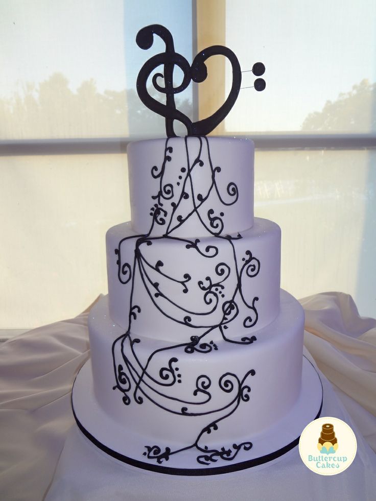 Music Themed Wedding Cake