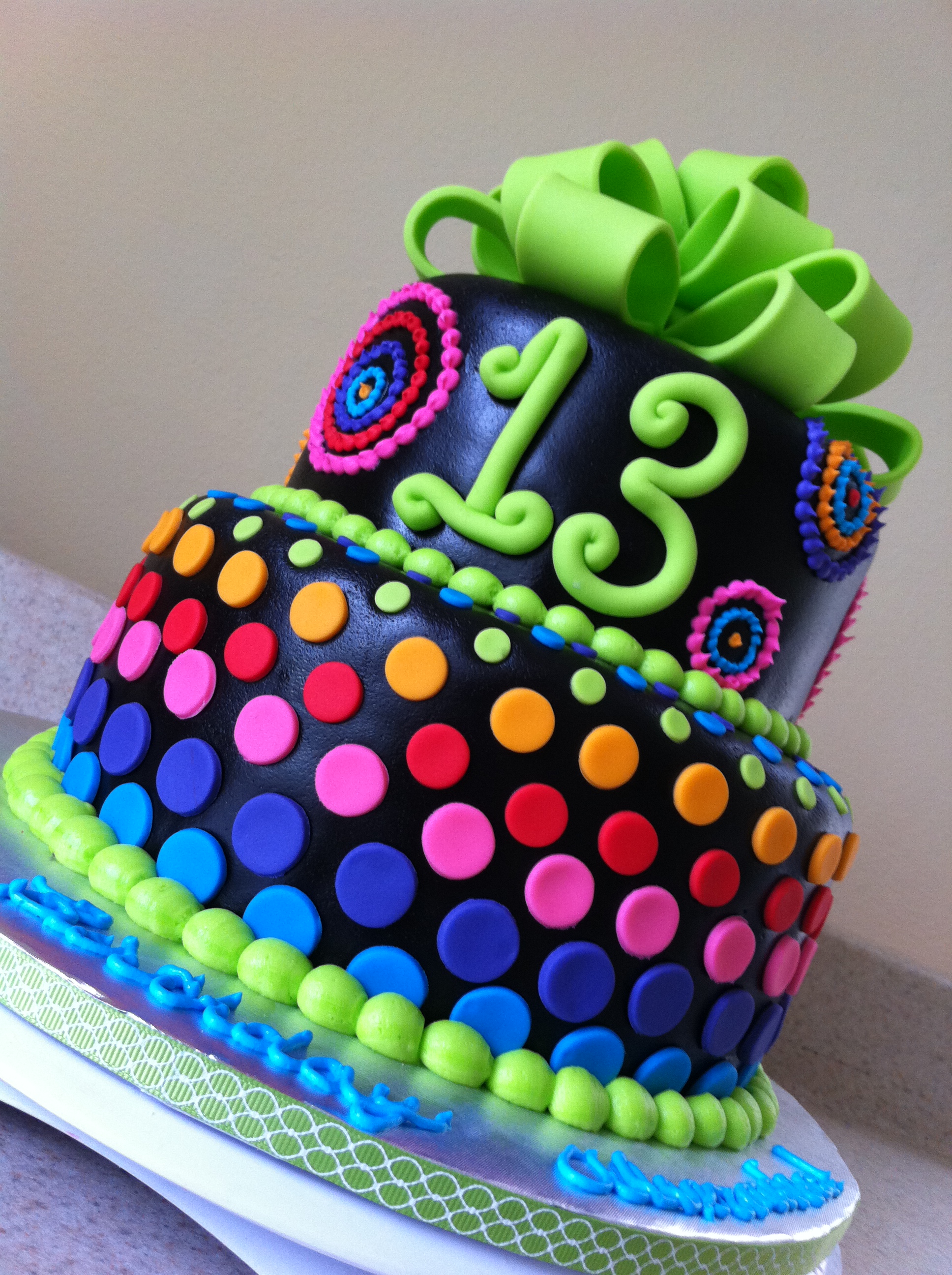 Neon Girl Birthday Cake Ideas