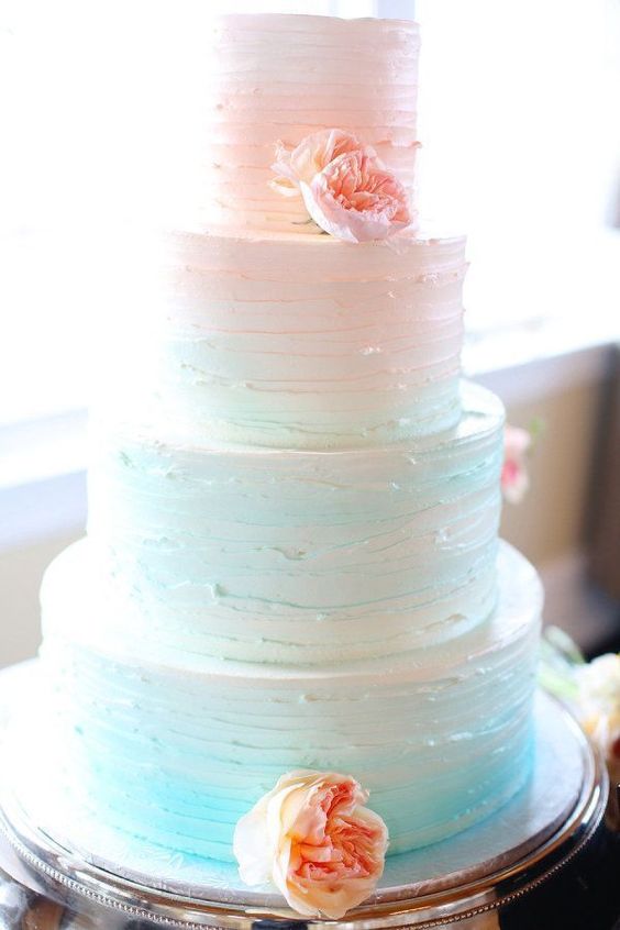 Ombre Wedding Cake