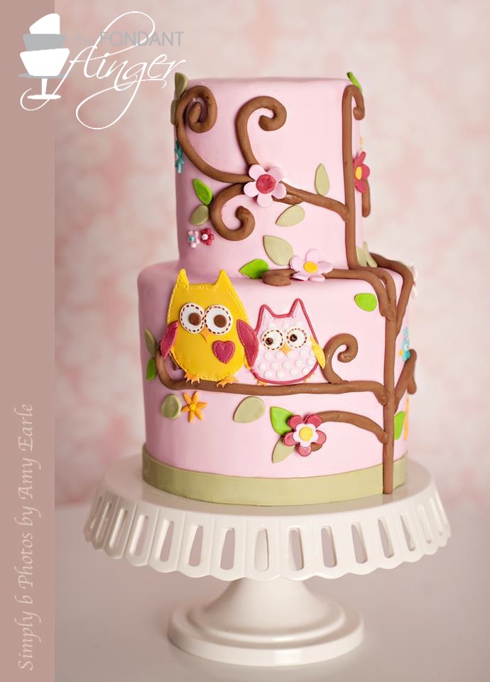 Owl Baby Shower Cake