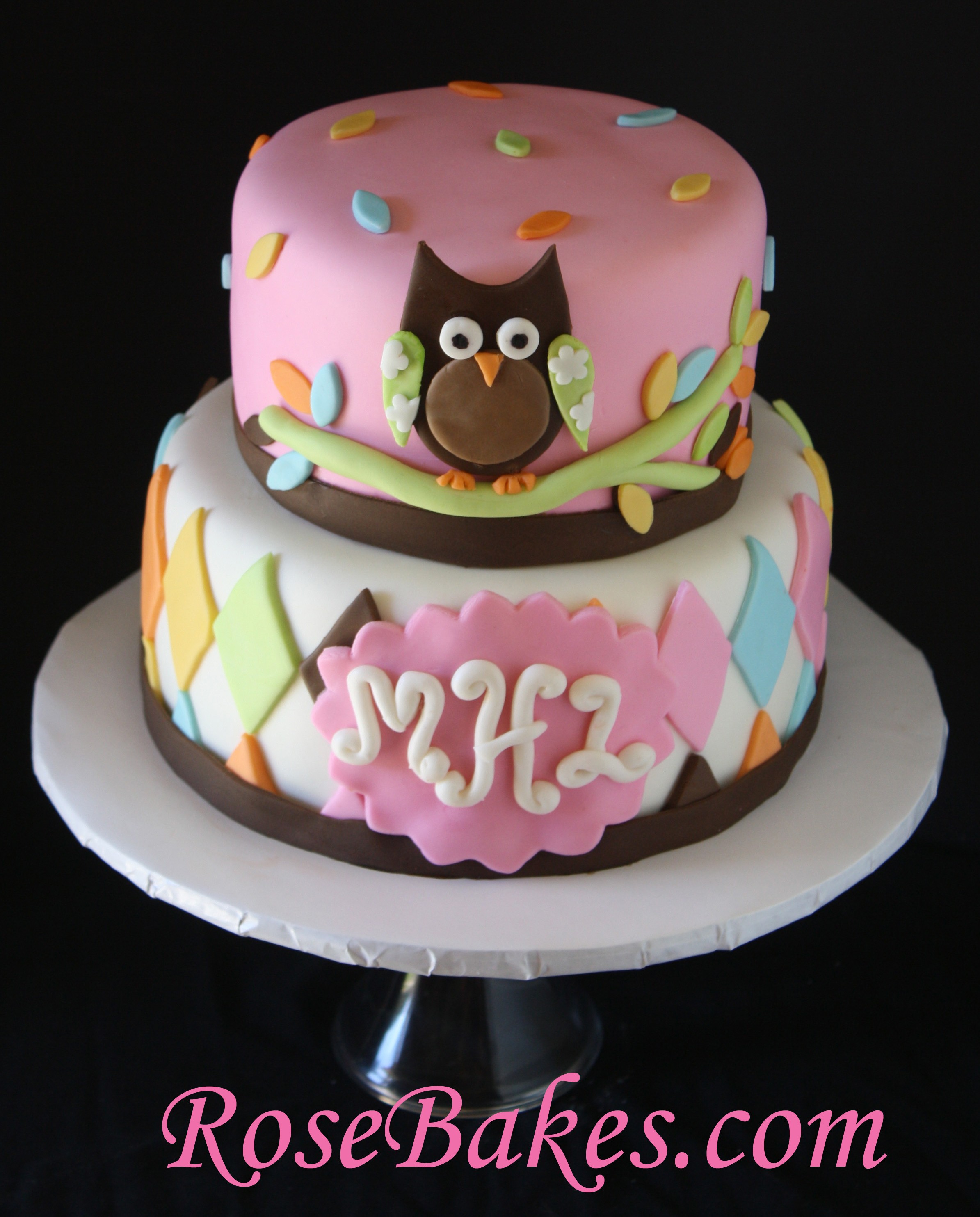 Owl Baby Shower Cake