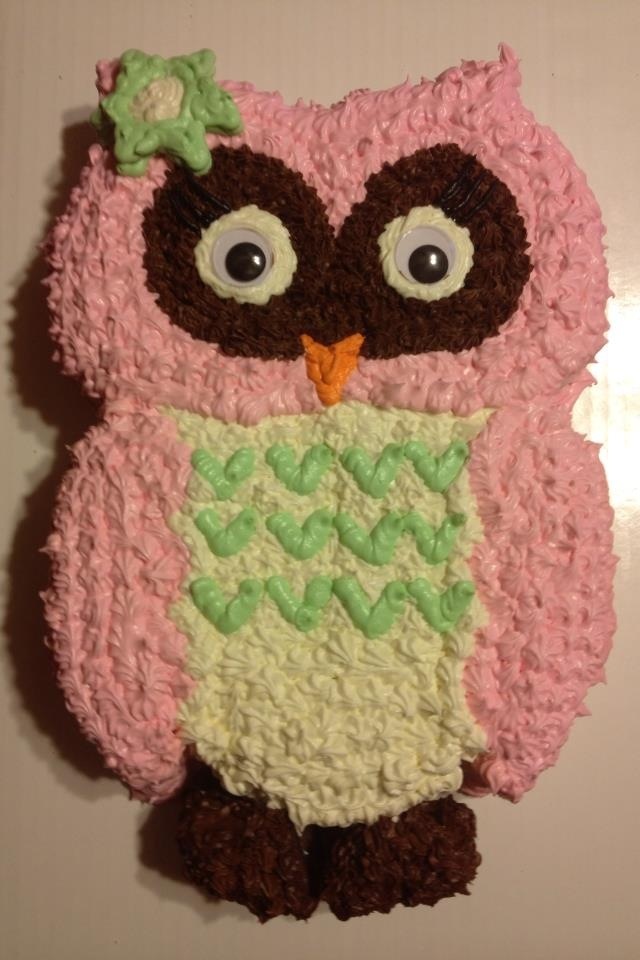 Owl Baby Shower Cake