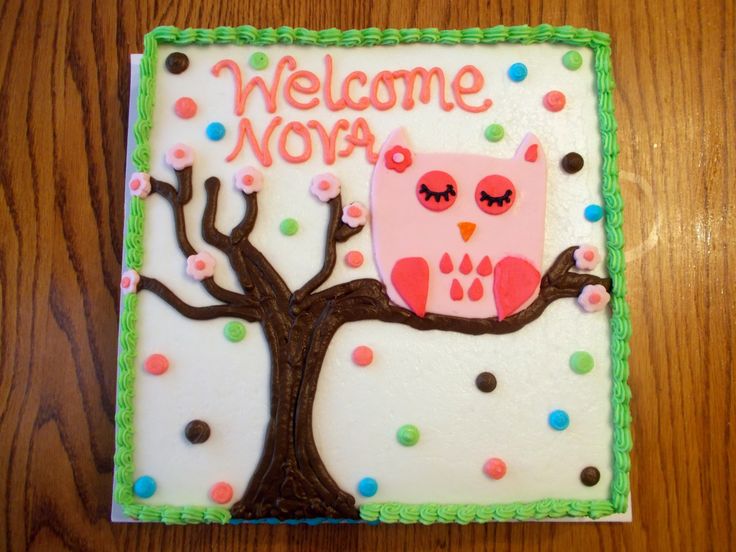Owl Baby Shower Cake Owl Baby Shower Cake