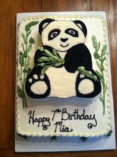 Panda Bear Birthday Cake