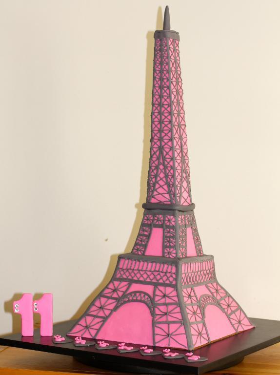 Paris Eiffel Tower Birthday Cake