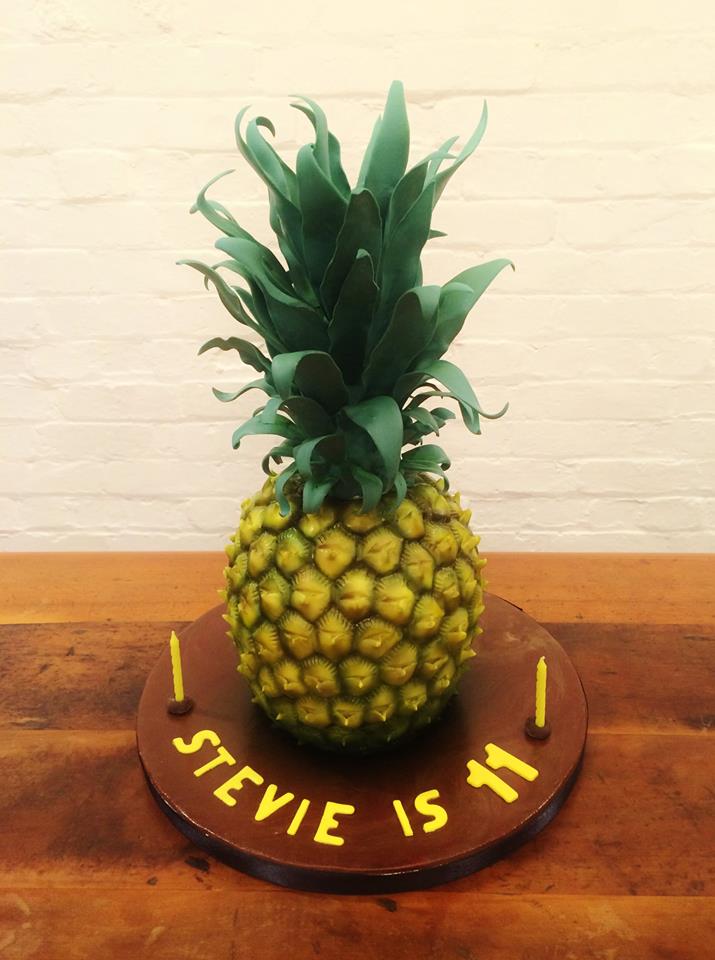 Pineapple Themed Birthday Cake