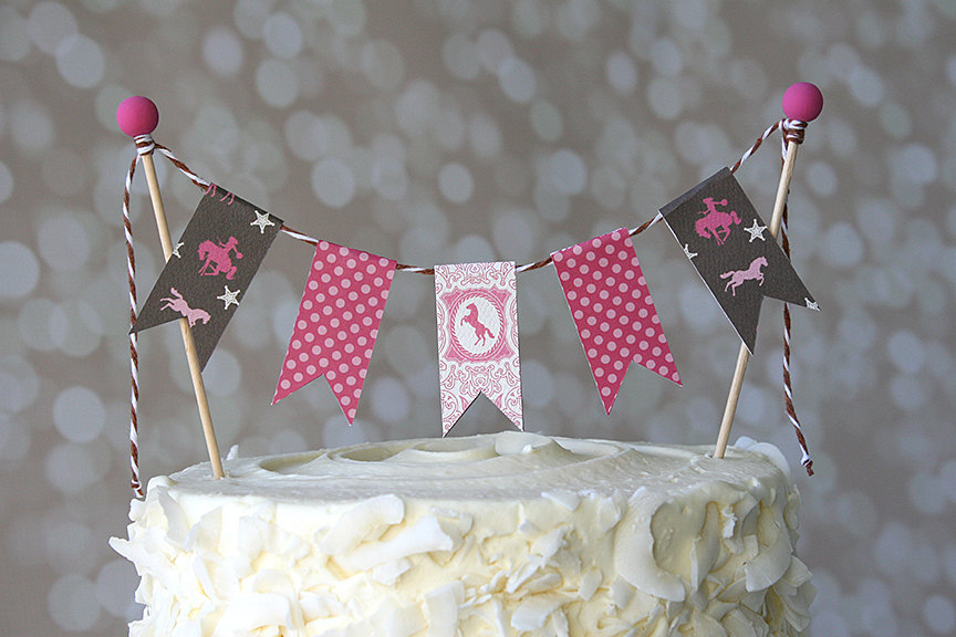 Pink and Brown Cowgirl Birthday Cake