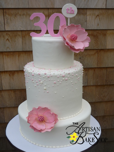 Pink Anniversary Cake