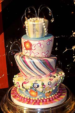 Psychedelic Wedding Cake