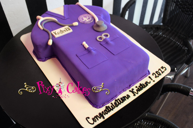 Purple Graduation Cake