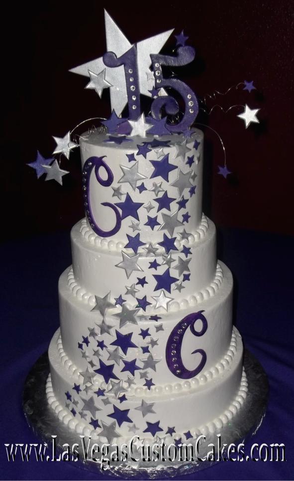 Quinceanera Star Theme Cake