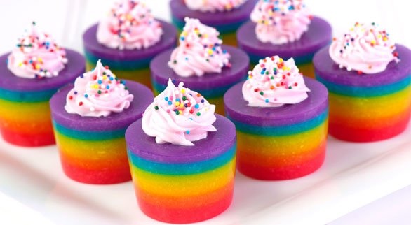 Rainbow Jello Shot Cake Recipe