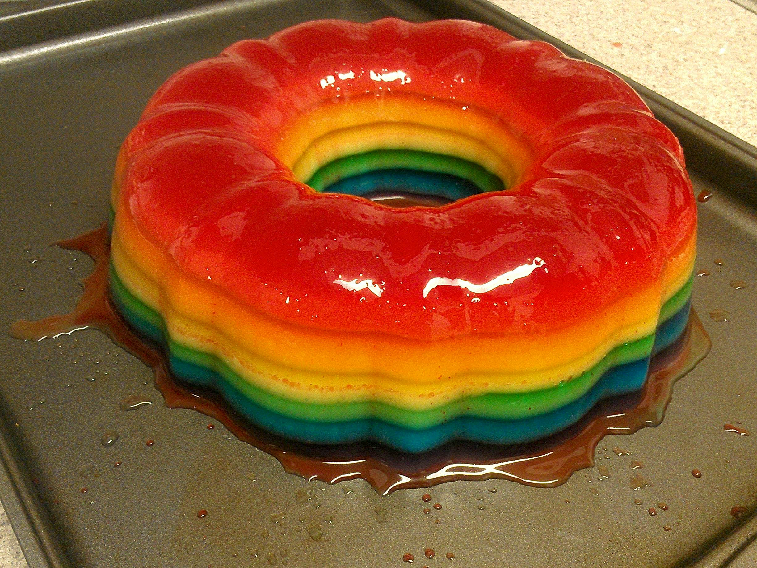 Rainbow Jello Shot Cake Recipe