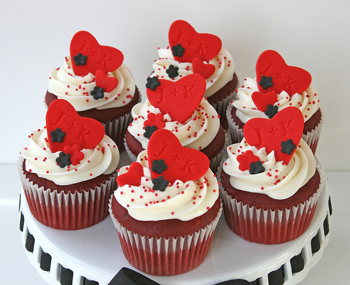 Red and Black Cupcakes