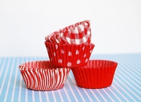 Red Mini Cupcake Liners