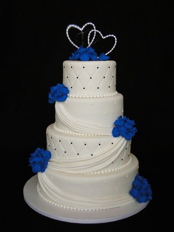 Royal Blue Wedding Cake