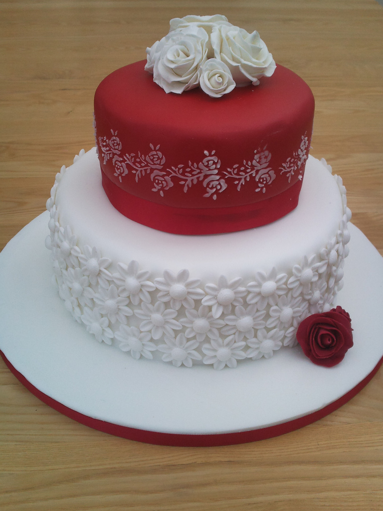 Ruby Wedding Anniversary Cake