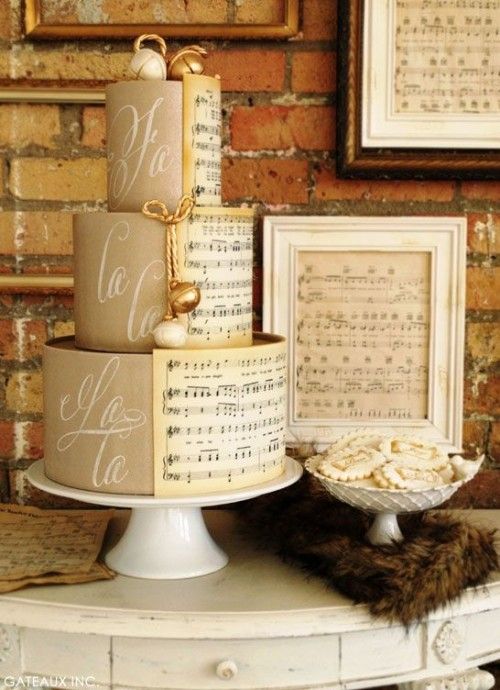 Sheet Music Wedding Cake
