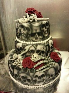 Skull Wedding Cake Designs Skull Wedding Cake Designs