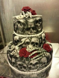 Skull Wedding Cake Designs