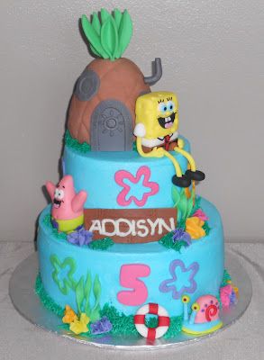 Spongebob Theme Birthday Cake