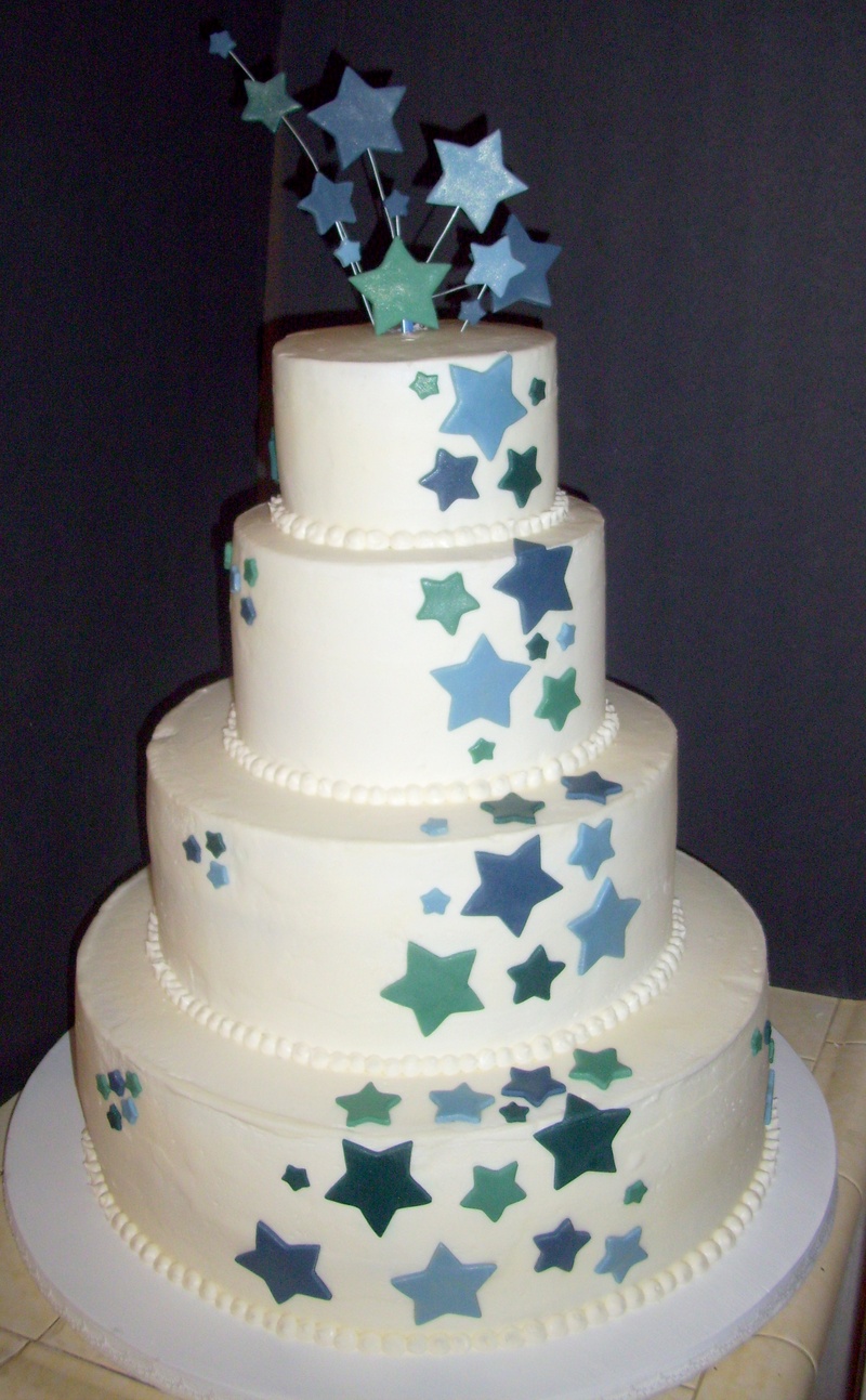 Star Themed Wedding Cake