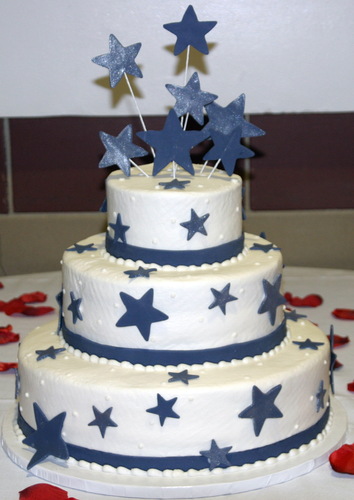 Star Themed Wedding Cake Star Themed Wedding Cake