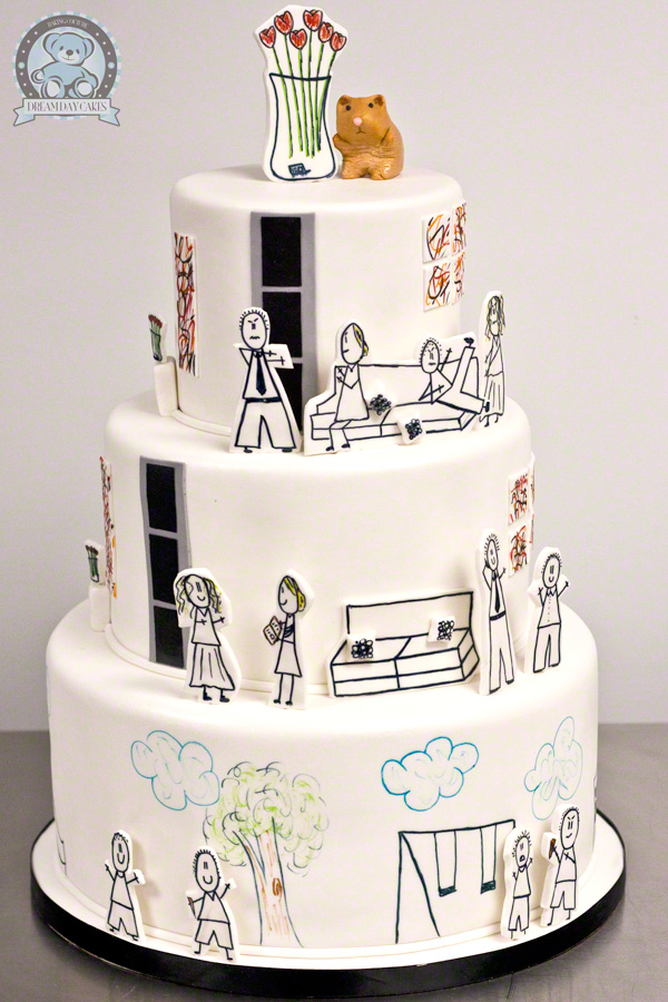 Stick Figure Cake