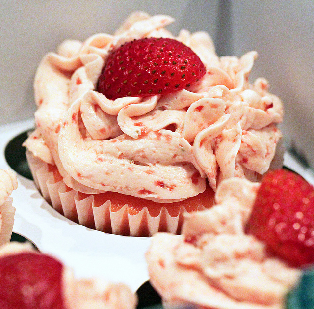 Strawberry Buttercream Cupcake