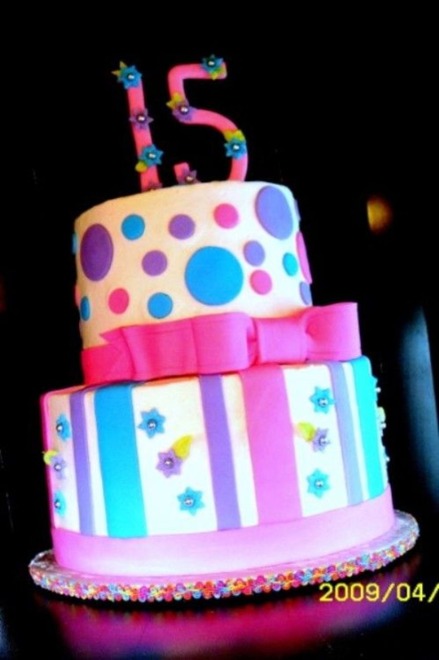Sweet 15 Birthday Cake