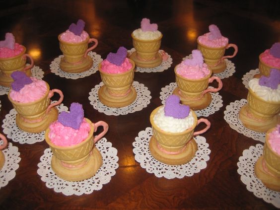 Tea Party Birthday Cup Cake