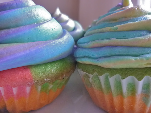 Tie Dye Cupcake