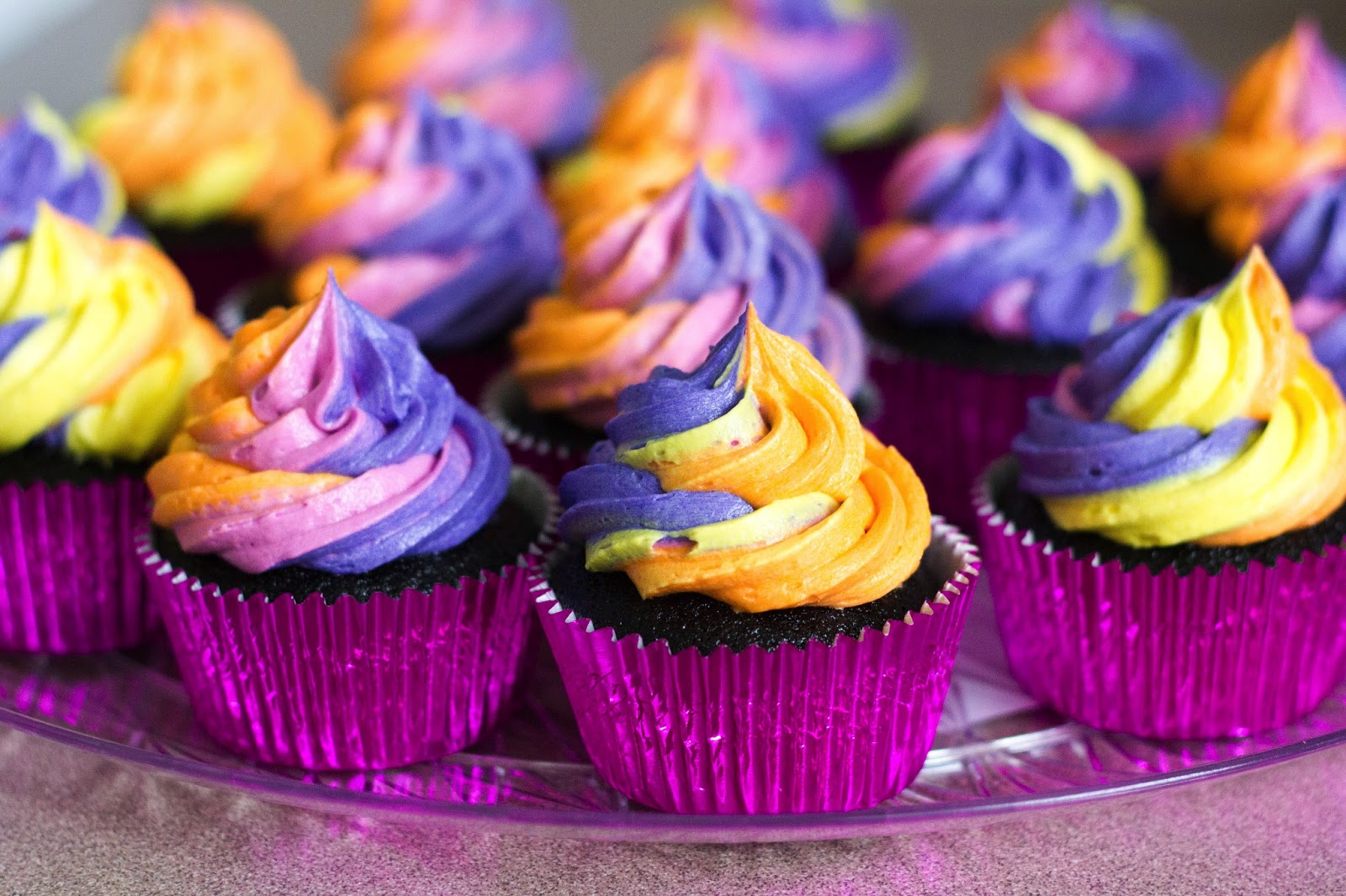 Tie Dye Cupcake