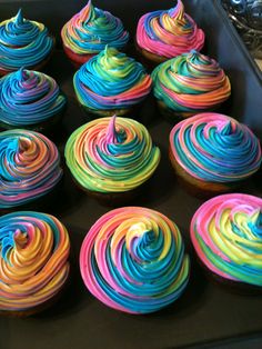 Tie Dye Cupcake