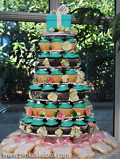 Tiffany Blue Cupcake Tower