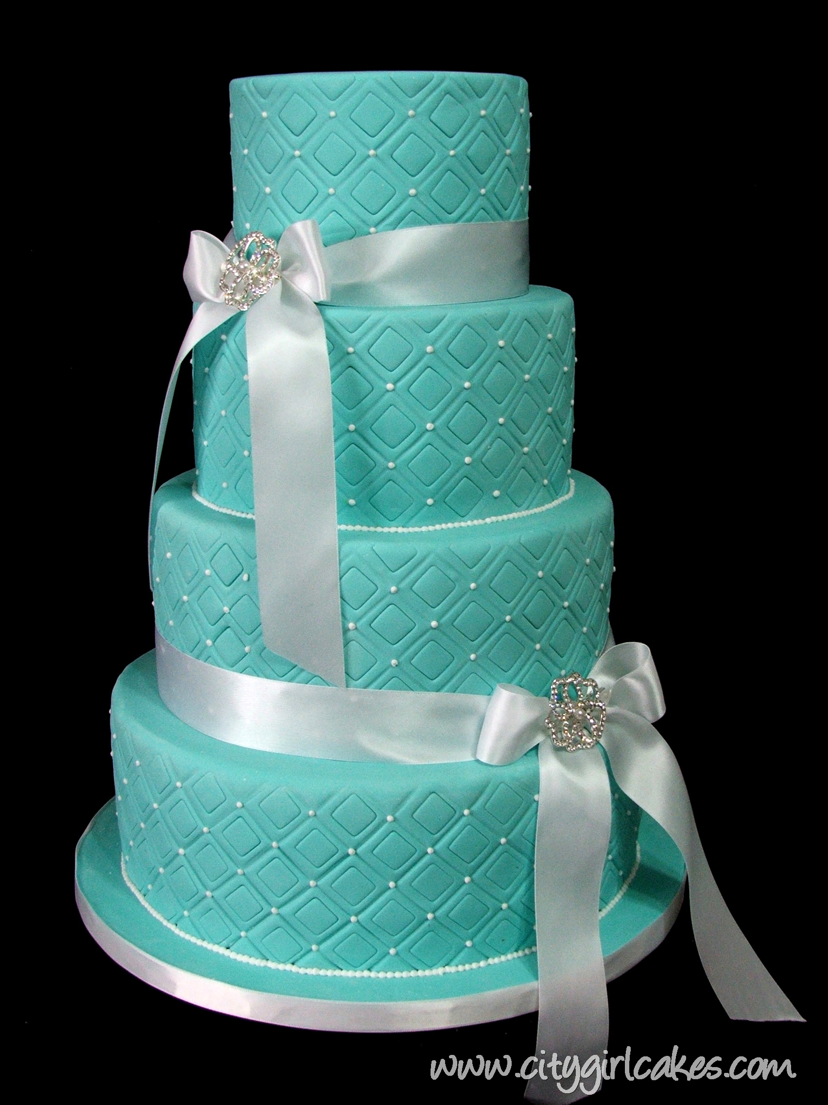 Tiffany Blue Wedding Cake