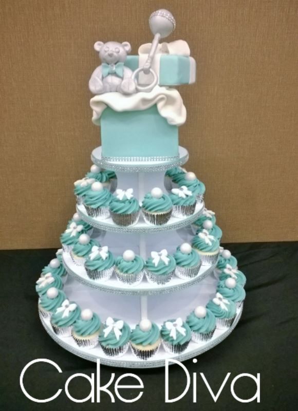 Tiffany Themed Baby Shower Cake