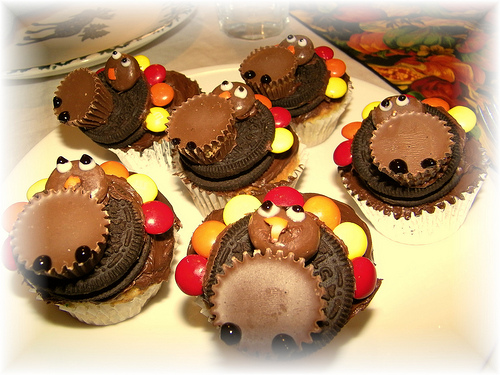 Turkey Cupcakes with Peanut Butter Cups