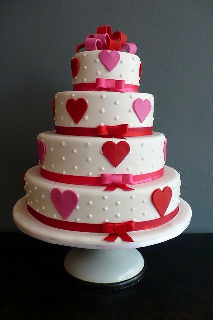 Valentine Heart Wedding Cake