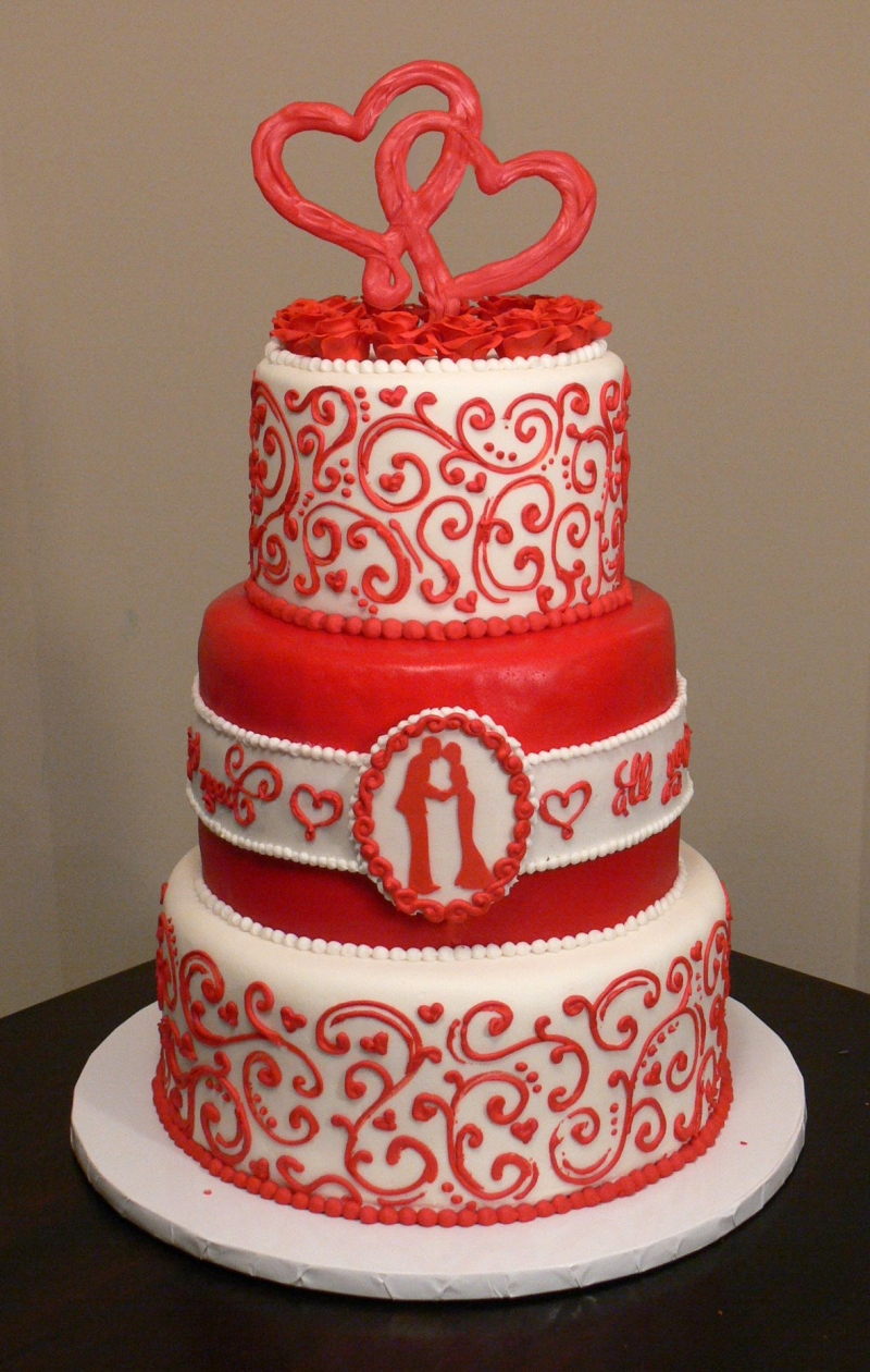 Valentine's Day Wedding Cake