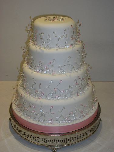 Wedding Cake with Diamonds