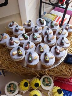 Wine Bottle and Glass Cupcakes