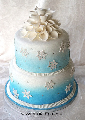 Winter Wonderland Wedding Cake
