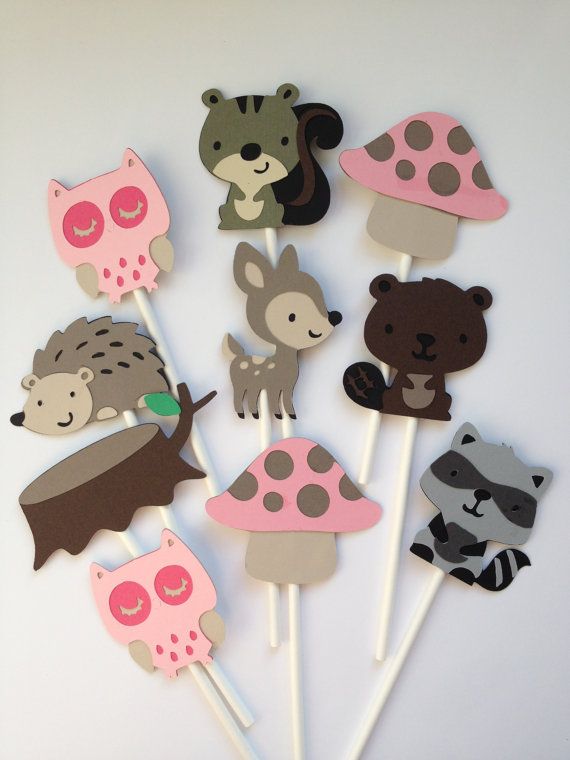 Woodland Animals Baby Shower Cake Toppers