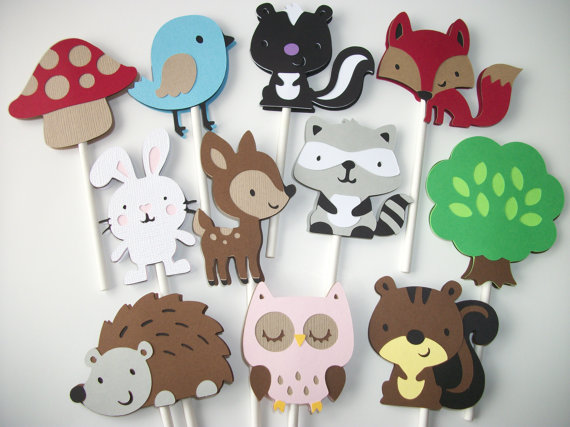 Woodland Cupcake Toppers