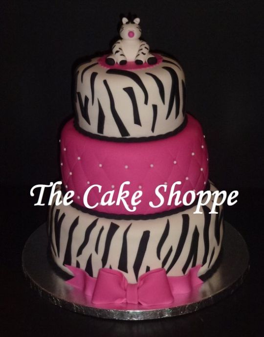 Zebra Baby Shower Cake