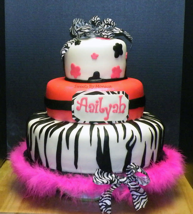 Zebra Baby Shower Cake