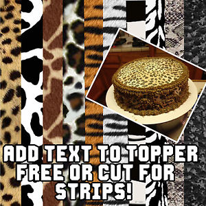 Zebra Print Edible Sugar Sheets for Cakes